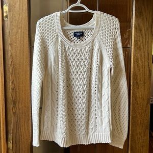 American Eagle, knit sweater, cream, color, large size